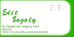 edit bogoly business card